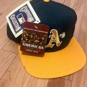 NWT Vintage Oakland A's American Needle Cooperstown Two Tone SnapBack Hat